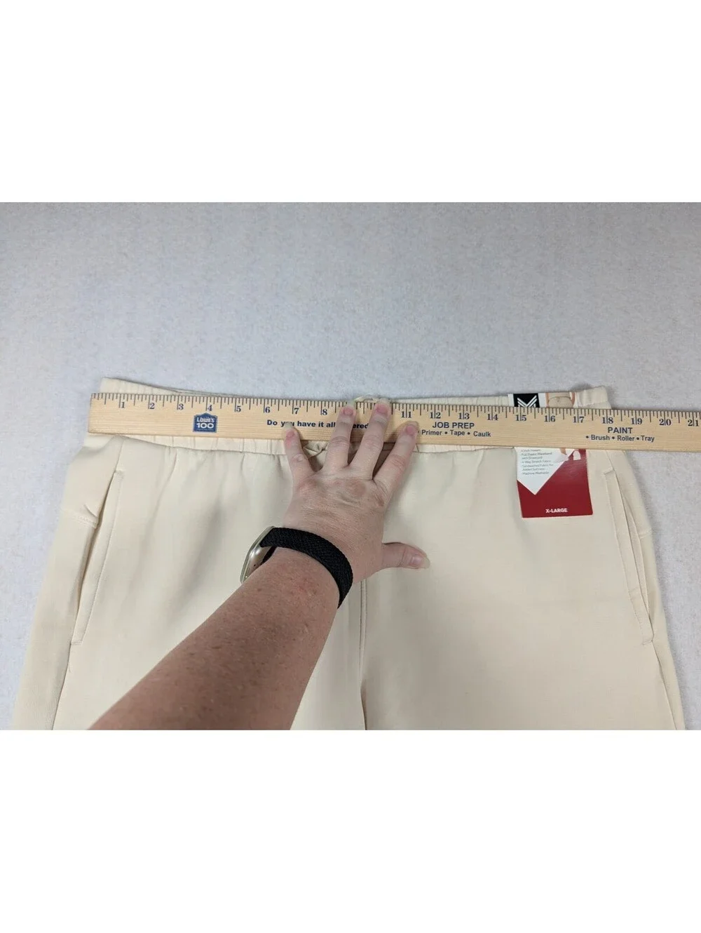 Member's Mark - Unisex - Adjustable Drawcord Luxe Shorts - Ivory - Size: XL